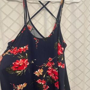 Navy Floral Strappy tank PaperMoon